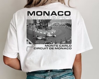 Chemise couleur confort graphique Monaco, chemise Formule 1, F1, F1, rétro F1, chemise F1, Formule 1, chemise course, Monaco, Formule 1, séné
