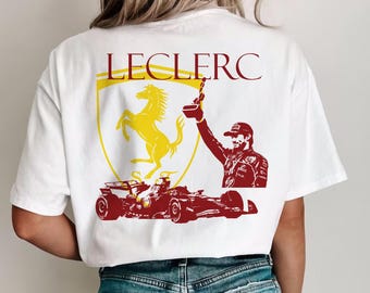 Camiseta de F1 con estampado de prensa de Charles LeClerc