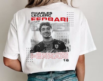 Charles LeClerc, chemise couleurs confort découpée dans du papier, Charles LeClerc, Ferrari, chemise Ferrari, chemise Charles LeClerc, F1, cadeau rétro F1, F1