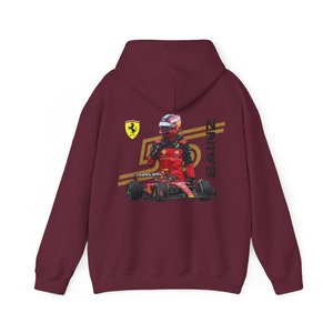 Sweat à Capuche Manches Longues Carlos Sainz 55 - Imprimé, Pour Homme - 80% Coton, 20% Polyester