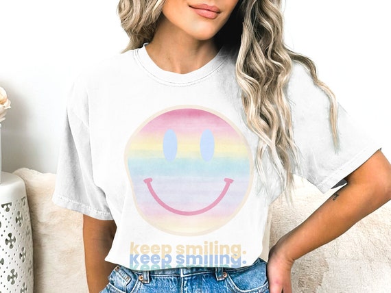 Smiley Face Happy Face Rainbow T-Shirt Smiley Face Happy Face Rainbow T-Shirt