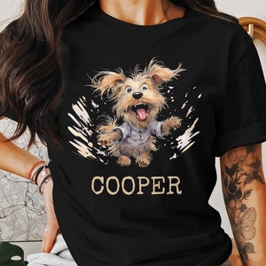 Yorkshire Terrier Adorable Cartoon Dog Yorkie Personalized Tee, Cute Canine Illustration  T-Shirt, Fun Animal Themed Apparel for Pet Lovers
