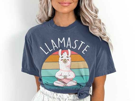 Funny Yoga T-Shirt Llamaste Namaste Llama Alpaca Shirt Funny Yoga T-Shirt Llamaste Namaste Llama Alpaca Shirt