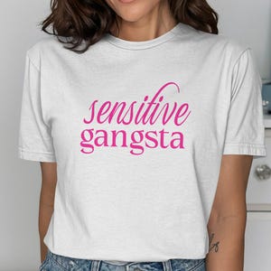 Sensitive Gangsta T-Shirt, Love Island T-Shirt, Love Island Quotes, Fun Graphic Tee, Bold Statement Shirt, Pop Culture Apparel, Gift Idea