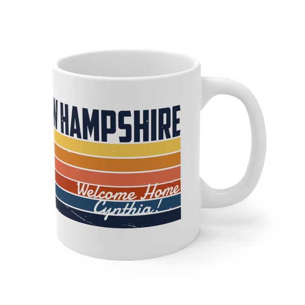 Retro New Hampshire Mug, New Hampshire Coffee Mug, The Granite State Mug, Moving To New Hampshire, New Hampshire Mug, Welcome Home Gift NH