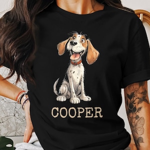 Adorable Beagle Cartoon Dog Personalized Beagle T-Shirt, Cute Beagle Puppy Illustration  Sweatshirt, Casual Animal Lover Cotton Tee