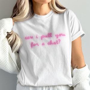 Love Island-T-shirt, neon mag ik je een praatje maken, Love Island-citaten, T-shirt met comfortkleuren, grappig T-shirt, shirt reality-tv-show