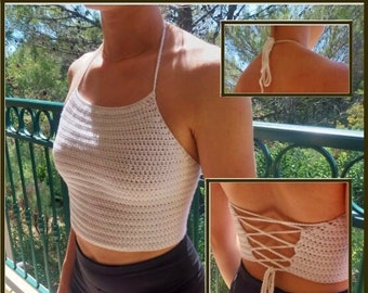 modèle top au crochet dos nu