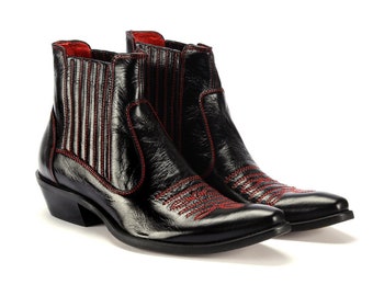 NWOB Ariat Men's Black Leather Cowboy Boots 9D. - Etsy