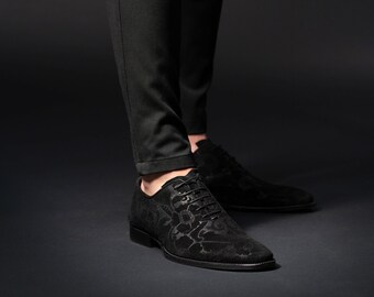 Zwarte leren oxfords heren Javier