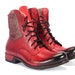 Red Hand-painted Mens Leather Boots Colin - Etsy