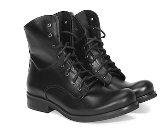 Black Men’s Leather Boots Colin