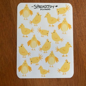 Chicken Springtime Easter Sticker Sheet