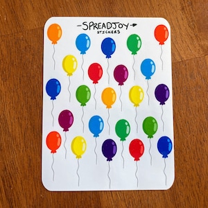 Stickervel ballon: voor planners, tijdschriften, kaarten en plakboeken