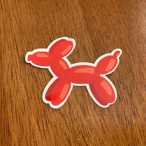 Balloon Dog Water Bottle Sticker