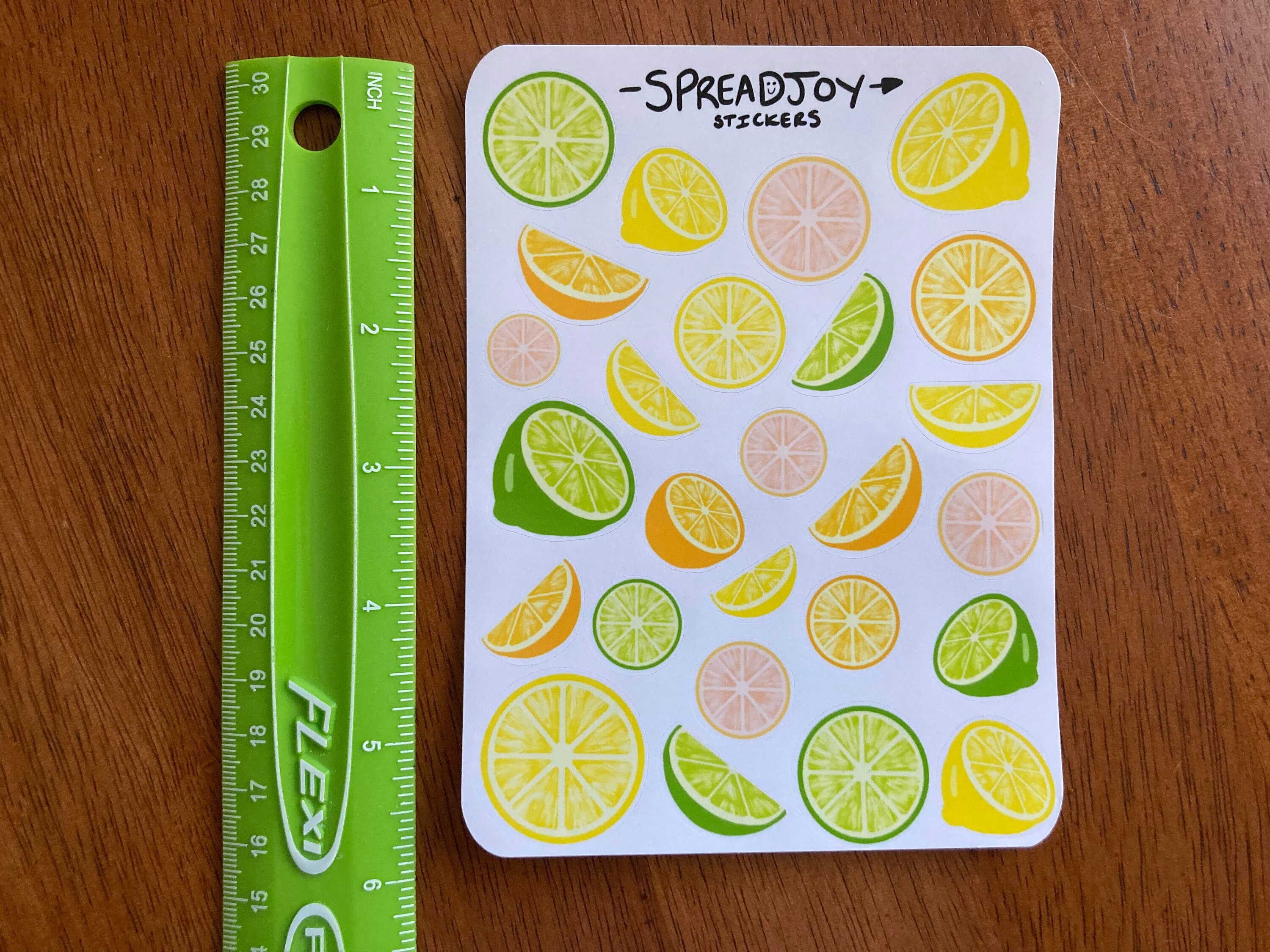 Citrus- Lemon, Lime, Orange Sticker Sheet - Etsy