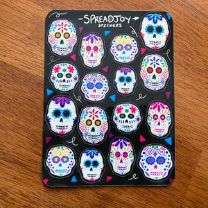 Sugar Skulls Day of the Dead Sticker Sheet