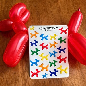 Balloon Dog Sticker Sheet