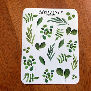 Leaf Greenery Plant Sticker Sheet