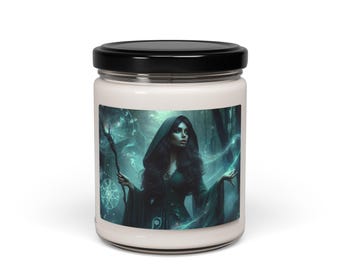 Vela de soja con aroma místico: aromaterapia de brujas, fragancia ecológica para el hogar