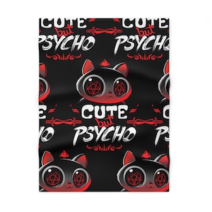 Soft Fleece Gothic Kitten Baby Blanket