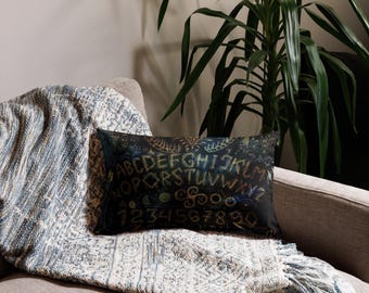 Funda de almohada Ouija: poliéster con tacto de lino