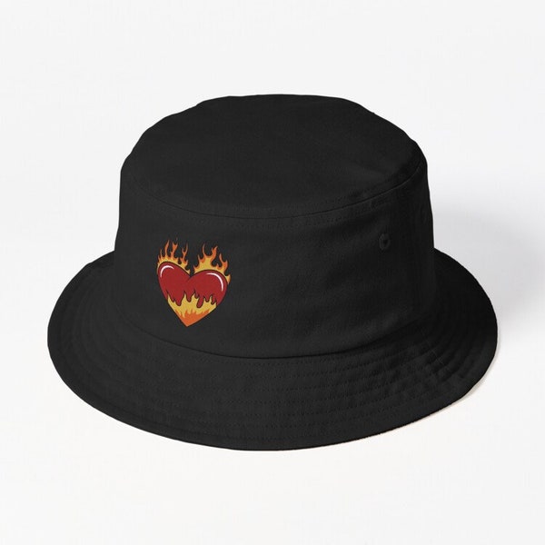 Flame heart Bucket Hat