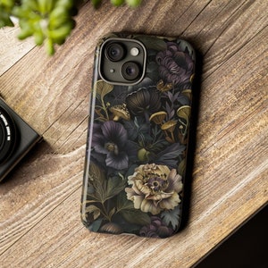 Gothic Cottagecore Goblincore Dark Floral Fairycore Witchcore Mushroom Phone Case iPhone Samsung Google Pixel Multiple Models Available