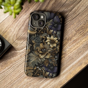 Gothic Cottagecore Goblincore Dark Floral Fairycore Witchcore Mushroom Phone Case iPhone Samsung Google Pixel Multiple Models Available