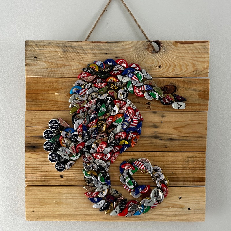 Beer Bottle Cap Art Etsy