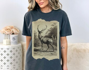 Vintage Deer T-Shirt: Relaxed Fit Graphic Tee