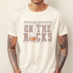 On the Rocks Whiskey Shirt, Whiskey Business Shirt, Drinking Party Shirt, Unisex T-Shirt
