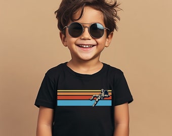 Retro Astronaut Shirt: Unisex Kids Graphic Tee