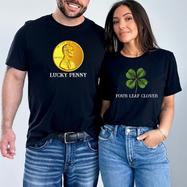 Lucky Penny Four Leaf Clover Couple Shirts, Couple Shirts, Country Shirts, Country Music Shirt