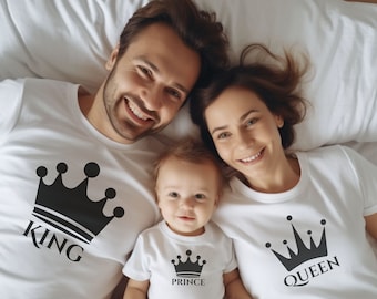 Halloween Royal Shirts, Family Halloween Shirts, Matching King and Queen Shirts, Couples T-Shirts, Crown Family T-Shirts