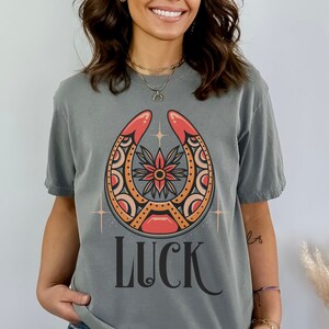 Luck Cowboy Shirt, Western TShirt, Western Graphic Tee, Western TShirt, Vintage Inspired TShirt, Country TShirt