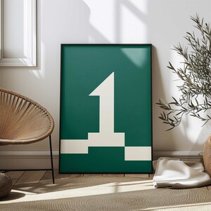 Number One Champion Winner Poster for Home Print champion Wall Art Minimal Poster Designer Print Number