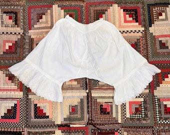 Edwardianische Bloomers/Pantalons aus weißer Baumwolle