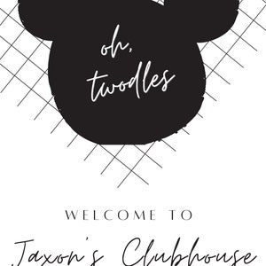 Modern Mickey Welcome Sign