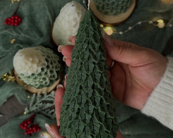 Fir Christmas Tree Candle: Soy Wax Holiday Home Decor