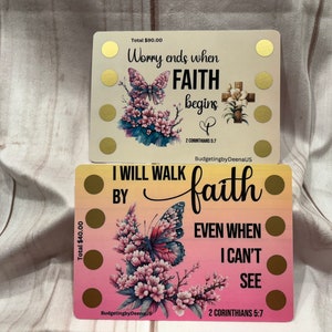 Free Lamination, Savings Challenge, Budgeting, Double Sided, Scratch Off