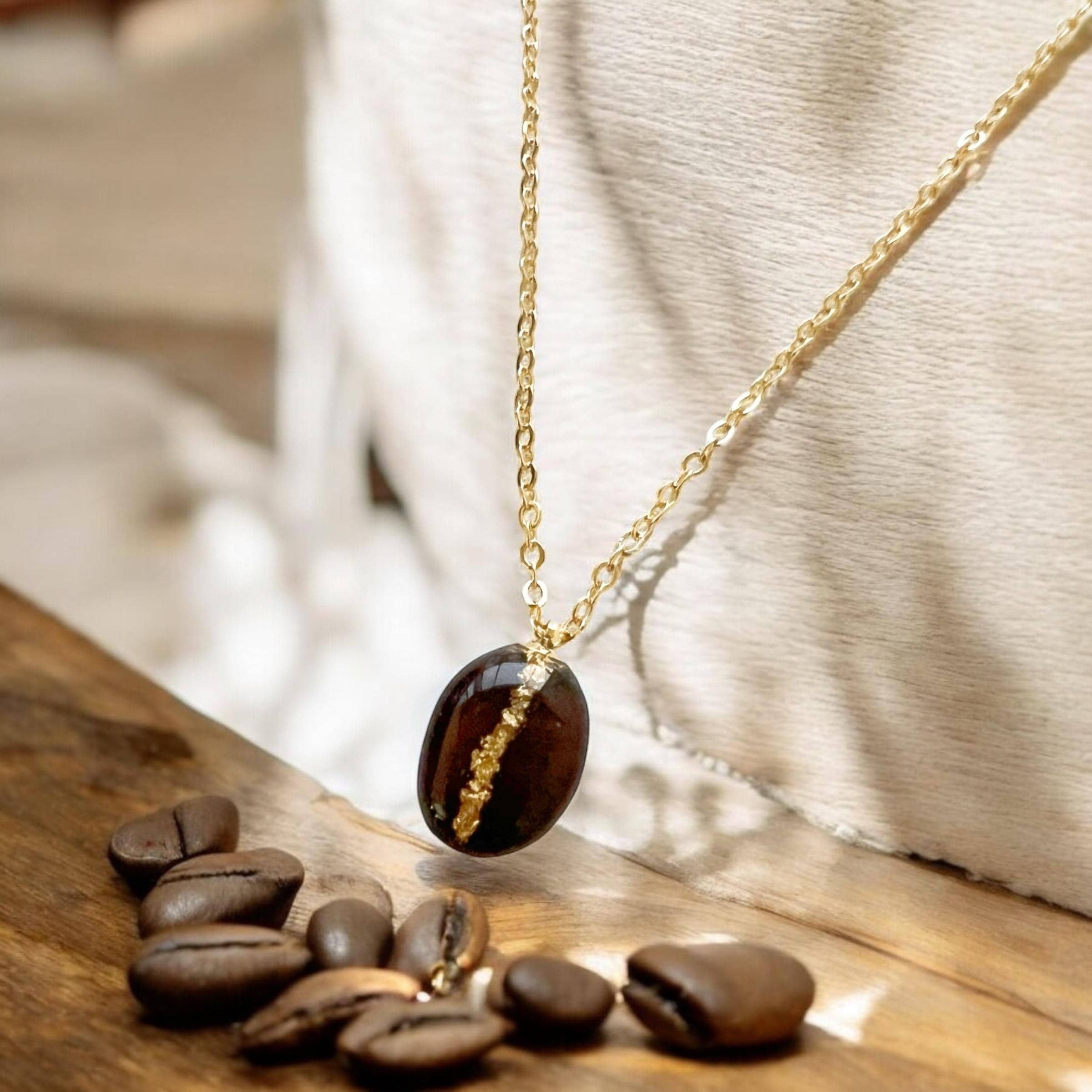 Coffee bean necklace - Etsy 日本