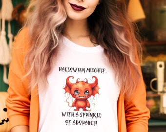 Süßes Halloween Shirt - Goblincore T-Shirt, Whimsigoth Teufel Shirt, Oversized Gothic Shirt, Goblincore Kleidung für Frauen