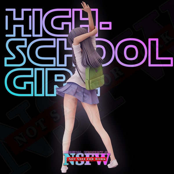 NSFW Stl - Figurine d'anime de lycéenne - Extras - Modèle Nsfw - Modèle d'anime sexy de lycée - Anime sexy STL pour l'impression 3D