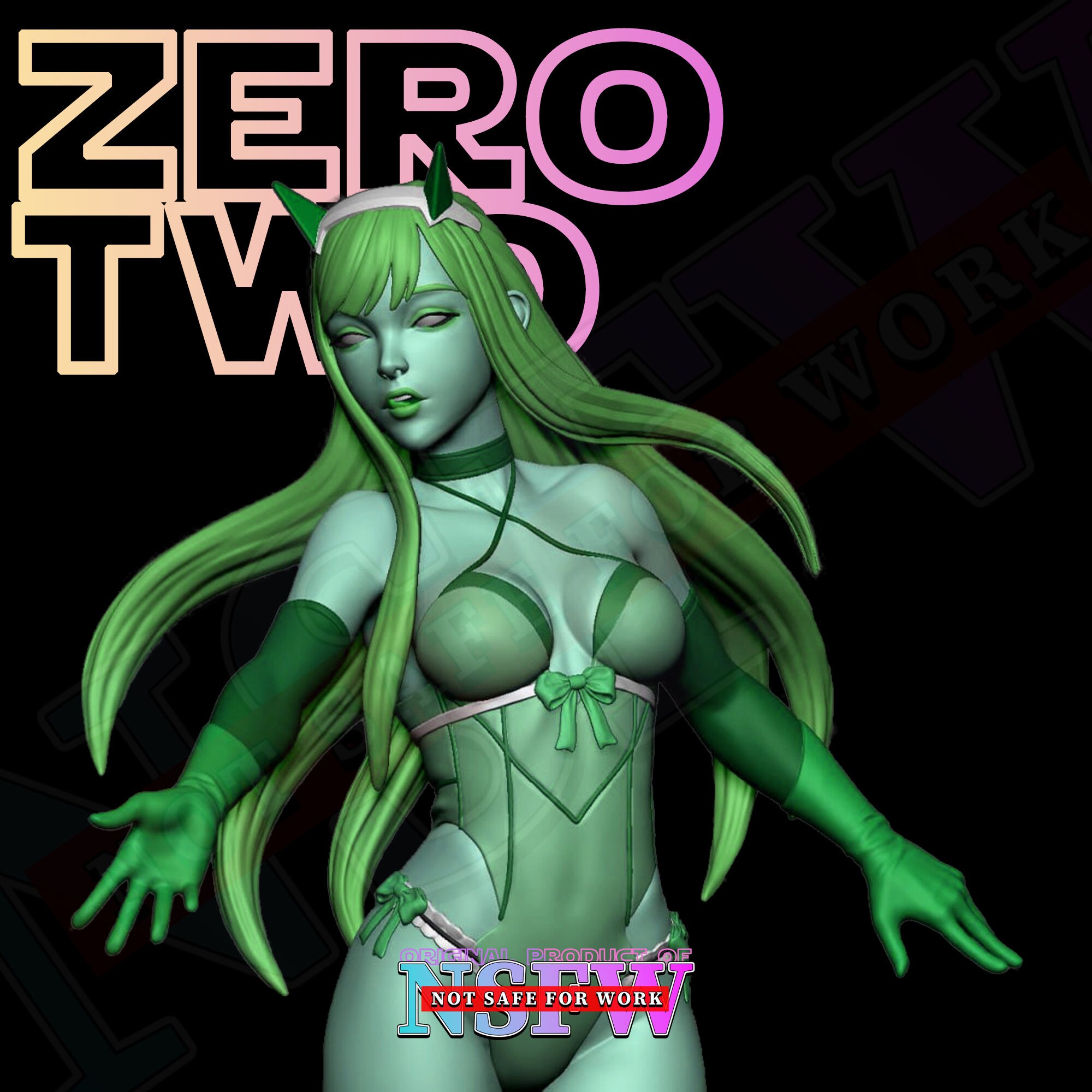 Sexy Zero Two STL Model 3D Printable Zero Two Figure Sexy Zero Two 3D