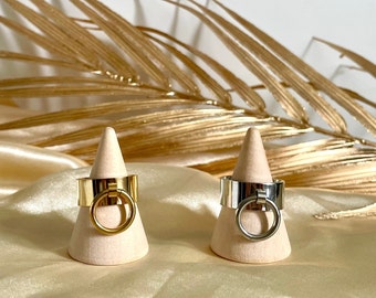 Cheap stainless steel ring trendy gold and silver color fashionable