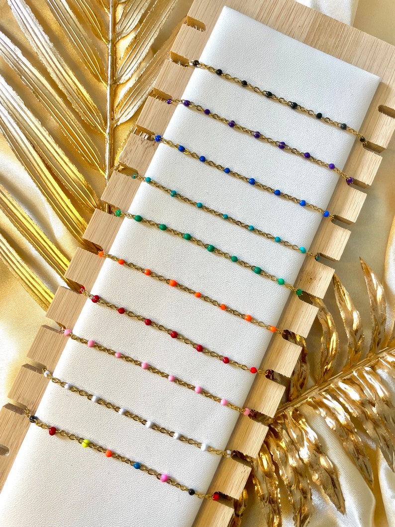 Bracelets ajustables perles pas cher tendance à la mode en acier inoxydable différentes couleurs zdjęcie 2