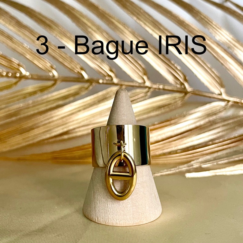 Bagues breloque en acier inoxydable ajustables pas cher tendance à la mode lissse or bague réglable image 6