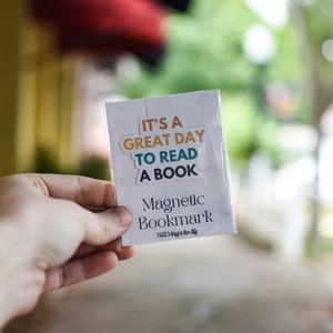 Magnetic Bookmark | It&#39;s a great day to read a book | Handmade Bookmark | Bookish Gifts