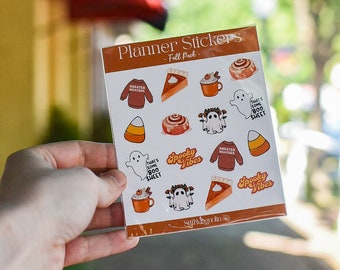 Fall Planner Sticker Sheet, Cozy Autumn Stickers